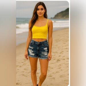 Juniors American Eagle Next Level Stretch Jean Shorts Size 0